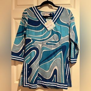 NWT Gretchen Scott Tunic- Blue Size S